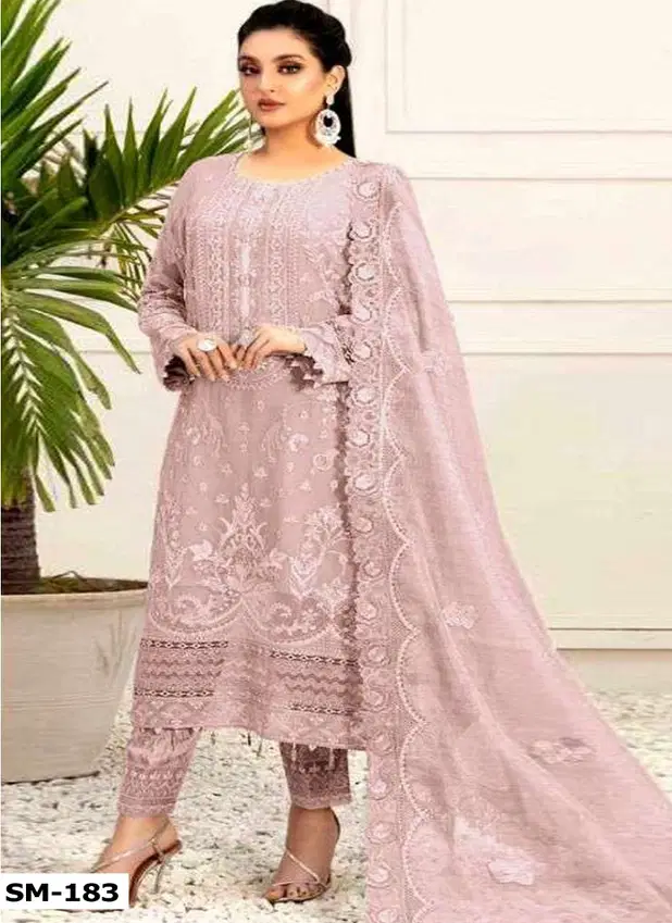 Sana Maryam By Restocked Designer Suit Georgette Dress Material Wholesale Price In Surat